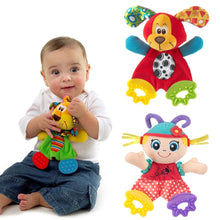 Load image into Gallery viewer, Newborn Baby Cute Playmate Plush Doll Toys Kids Cartoon Animals Hand Bells Rattles Toy Baby Teether Kids Teething Toys For Baby