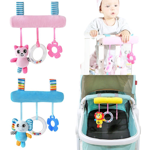 Newborn Baby Cute Cartoon Animal Crib Rattle Toy Toddler Infant Squeaky Bed Stroller Hanging Bell Appease Toys for Children Play